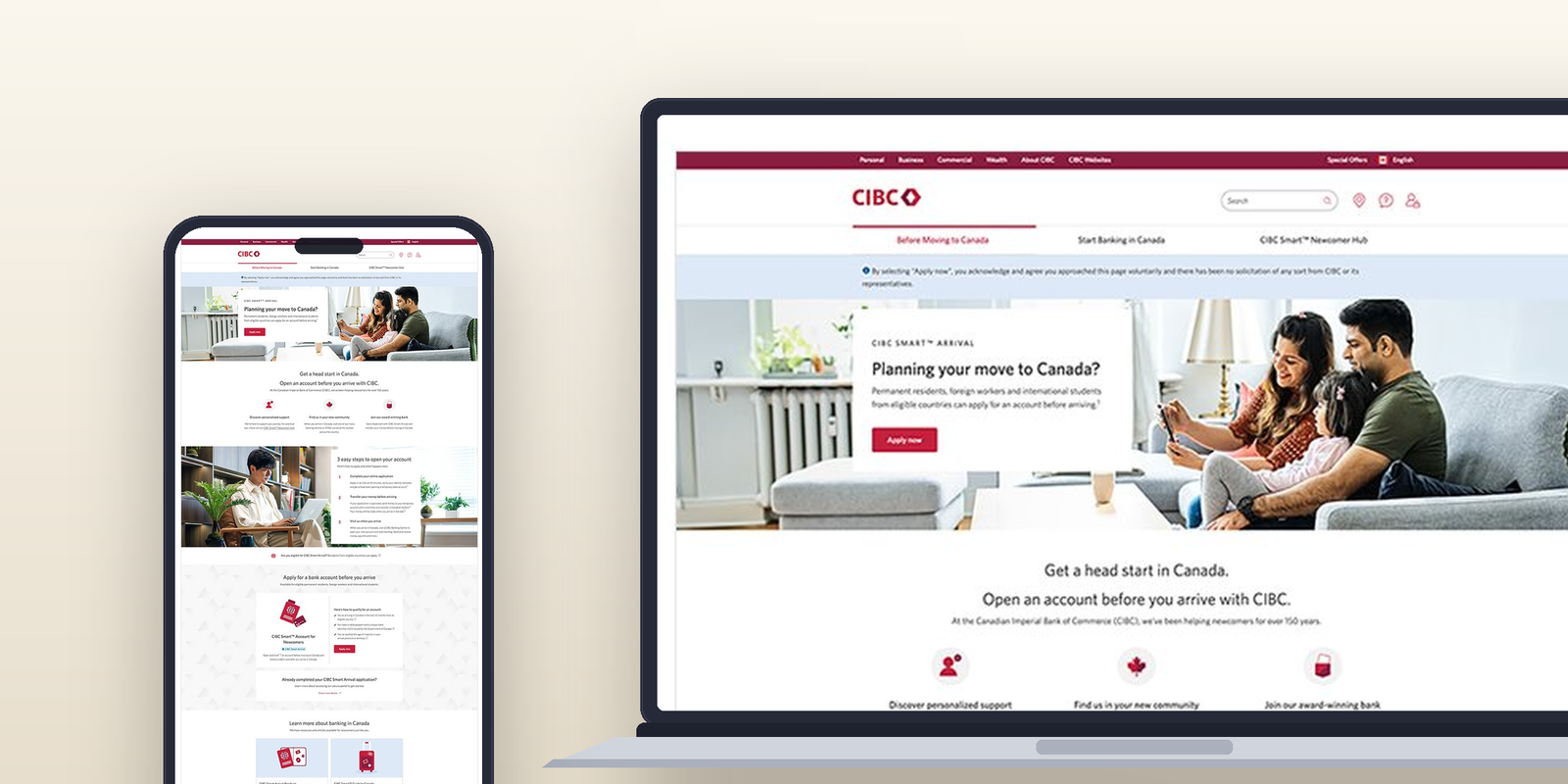 CIBC New to Canada onboarding